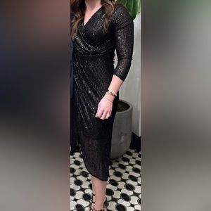 Black sequin ivy city co dress